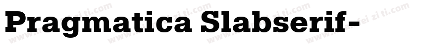 Pragmatica Slabserif字体转换